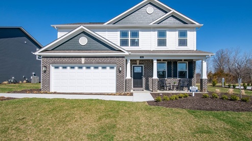 New homes in Indianapolis featuring the Bristol model home parks at decatur camby indiana