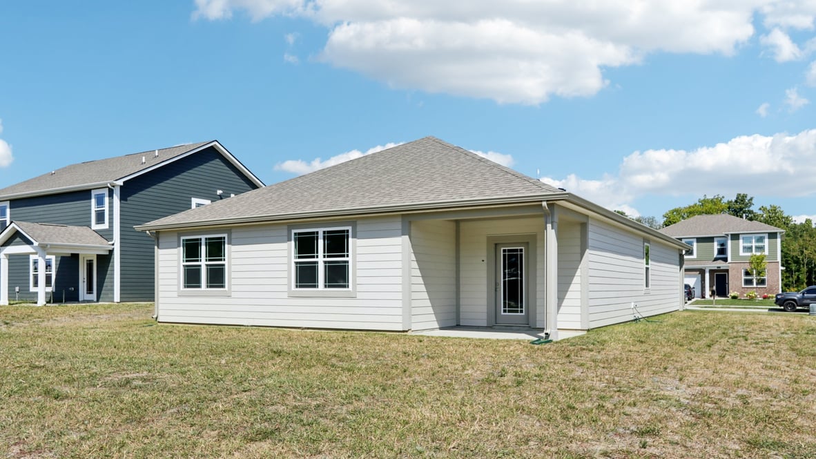 rear exterior view of the home