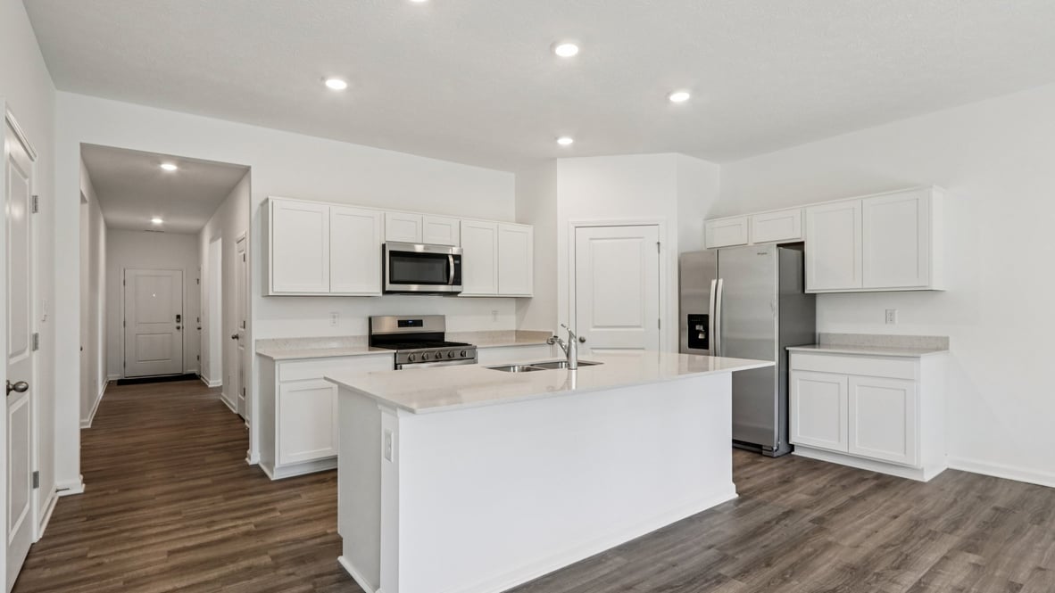 kitchen with bar seating