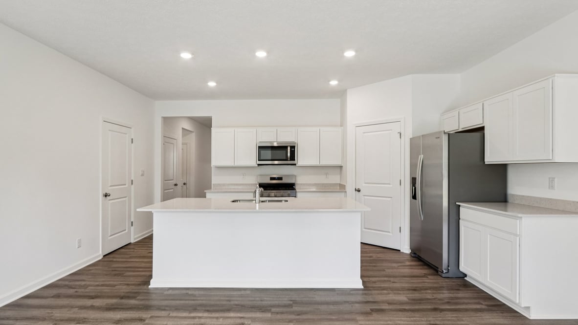 kitchen with large center island