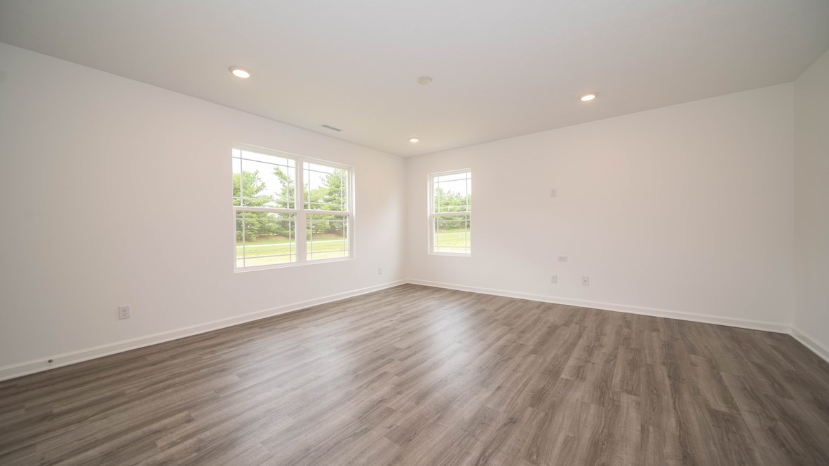 great room with large widows