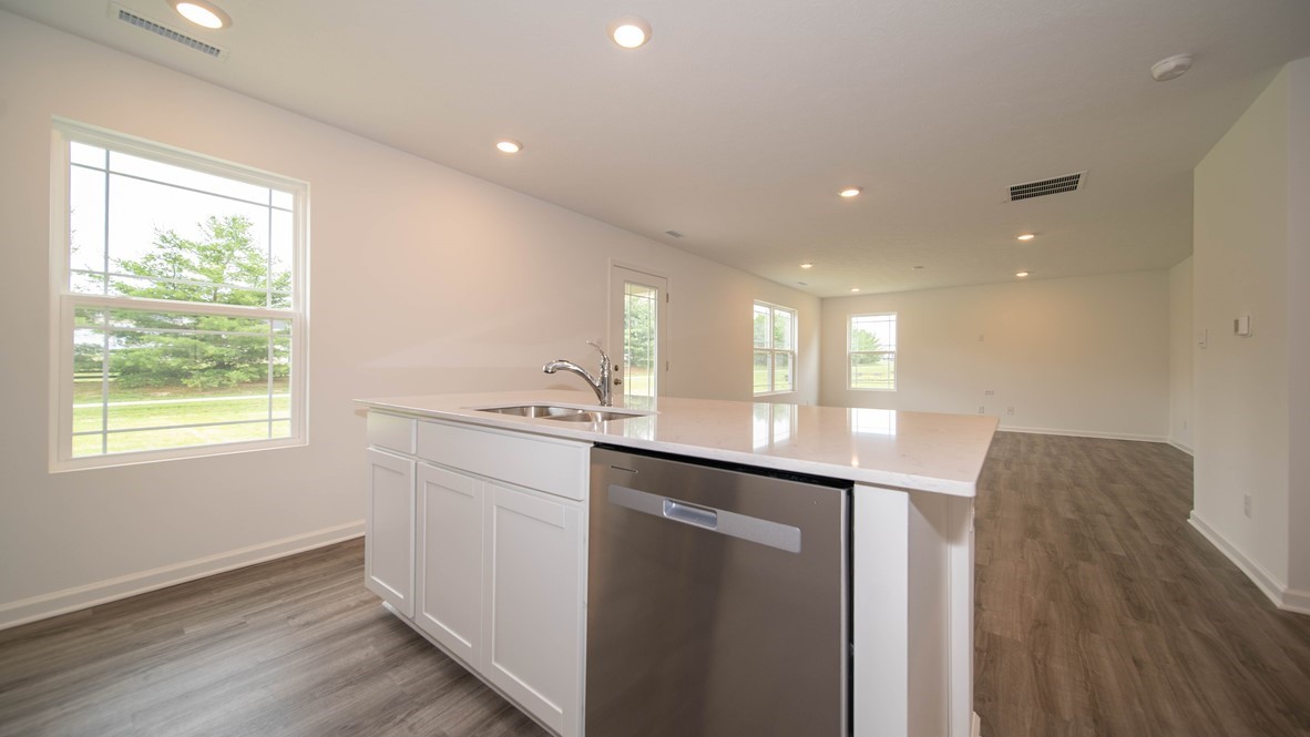 kitchen with large center island