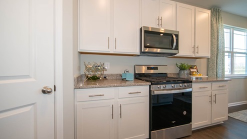 Stainless steel appliances are a great feature of the kitchen