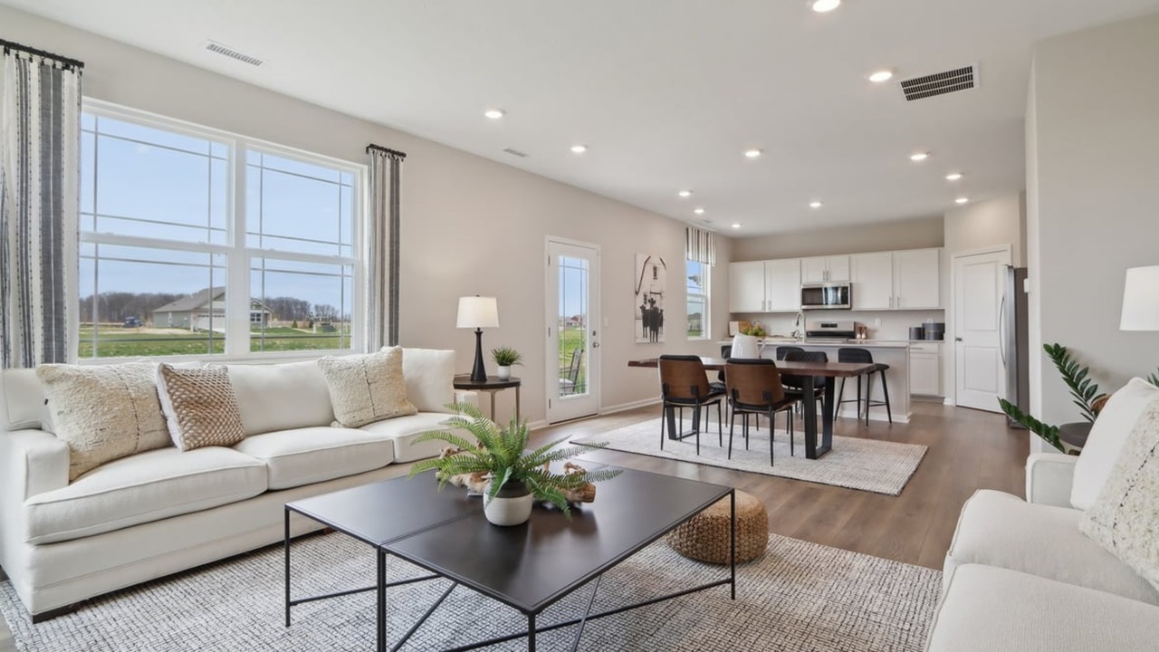 open concept living area in Stamford