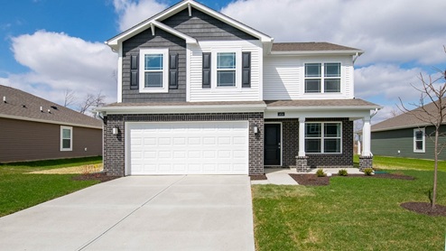 The Bellamy a 2 story newly constructed home for sale with 4 bedrooms 2.5 bathrooms and study/home office.
