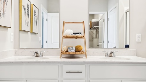 primary bathroom dual sinks