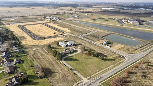 Aerial view of Brunson's landing