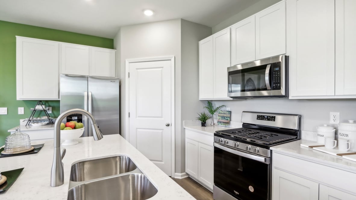 kitchen with corner pantry