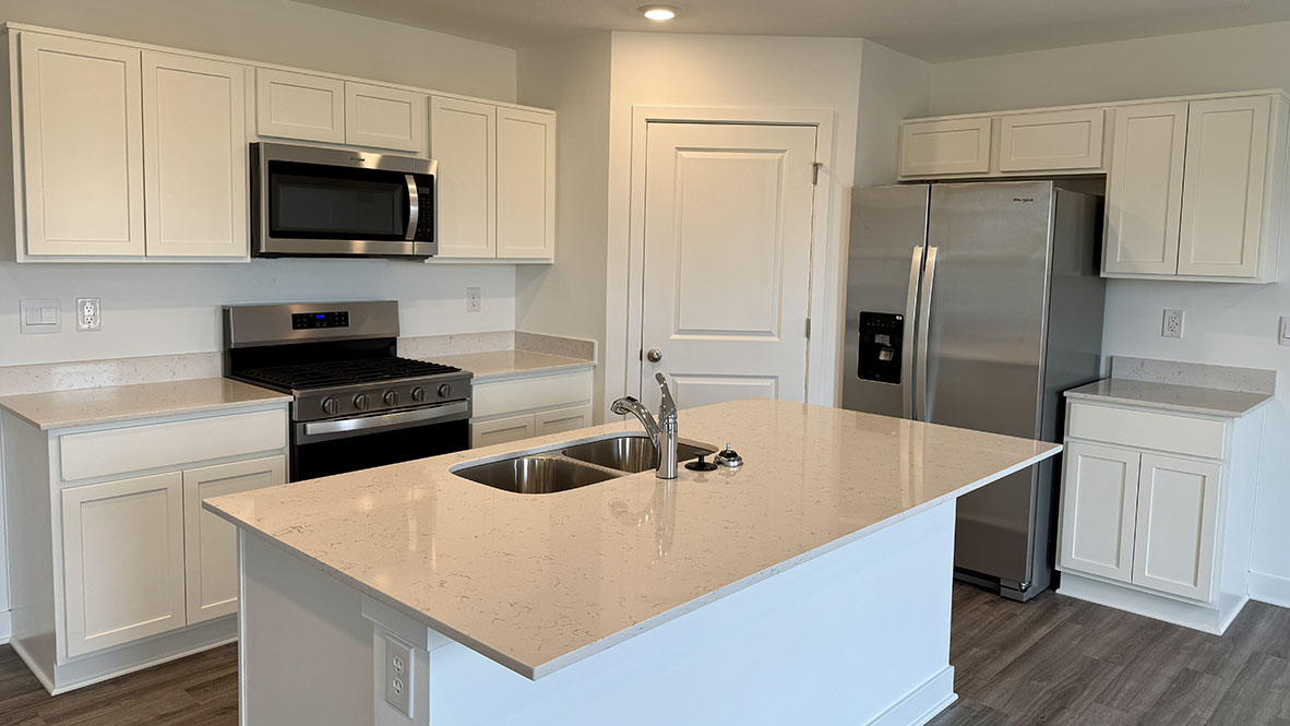 kitchen with bar seating