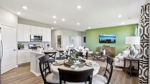 dining nook and kitchen