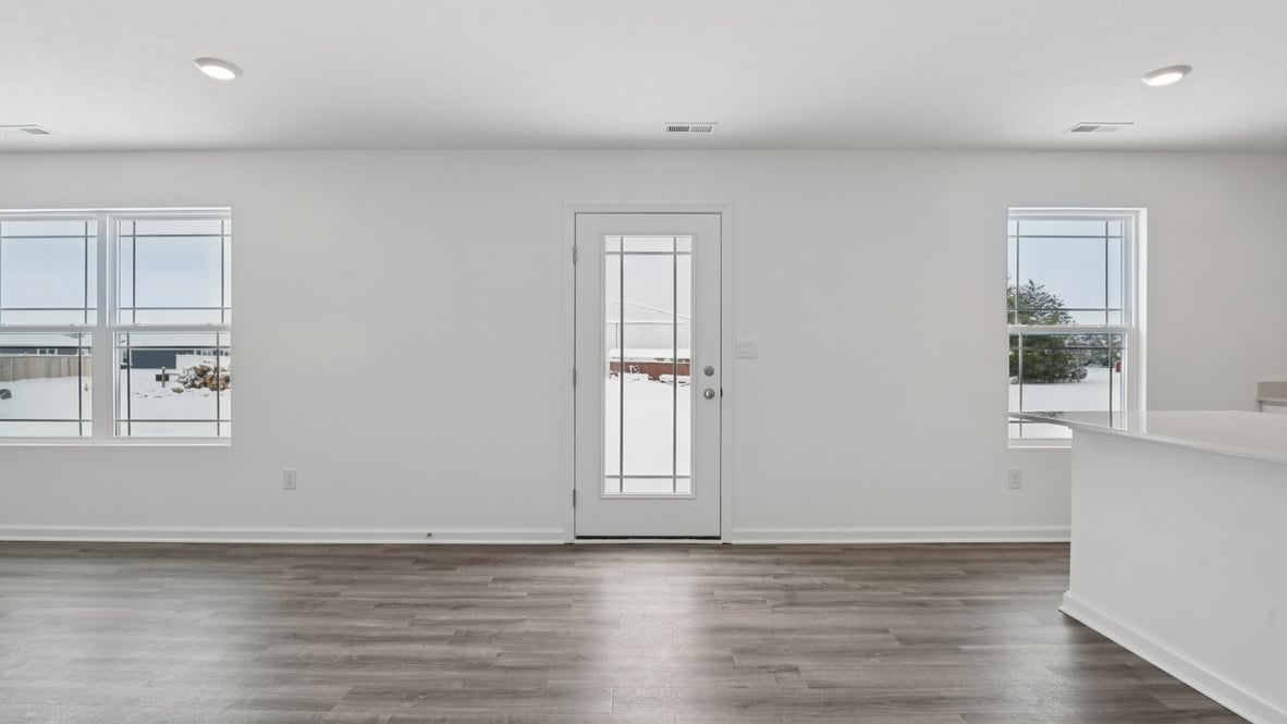 single door to the outdoor patio