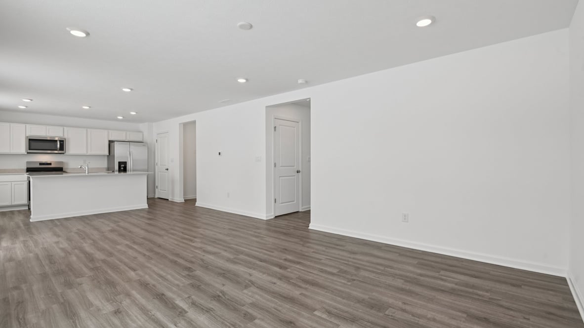view of kitchen from the great room