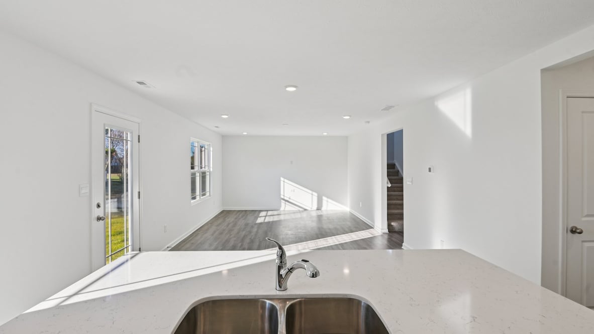kitchen with quartz counters