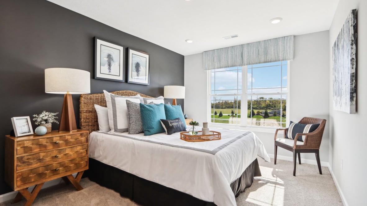 bedroom with dual window