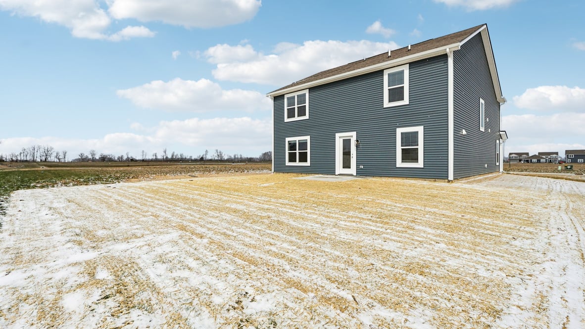 rear exterior view of the home