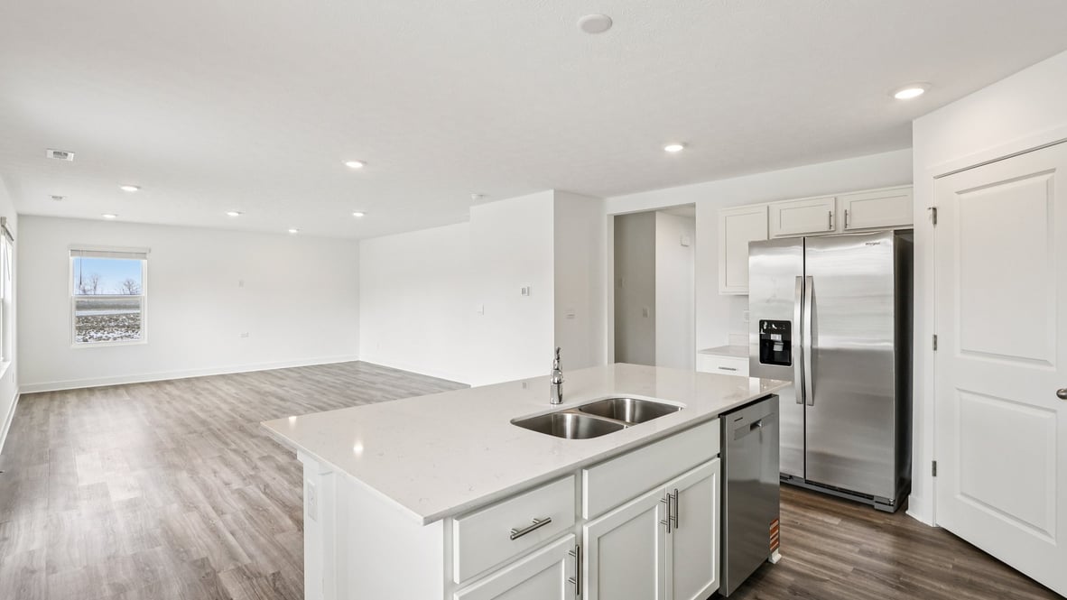 kitchen with corner pantry