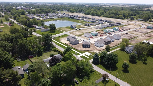 aerial view of Centre Place