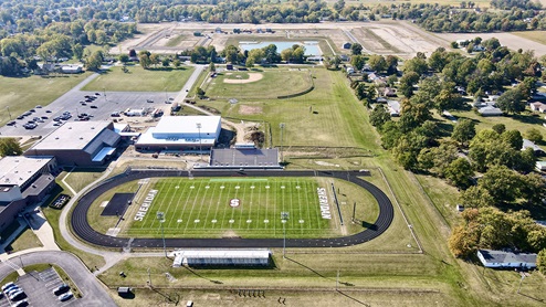 aerial view of proximity to Sheridan schools