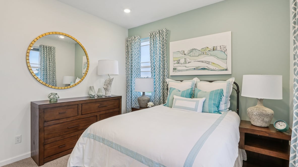 bedroom 4 or den showing bed dresser nightstand and window