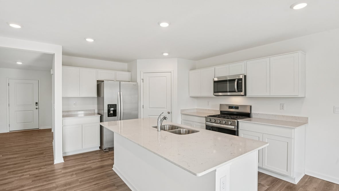 kitchen with large center island