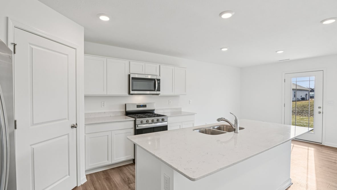 kitchen with bar seating