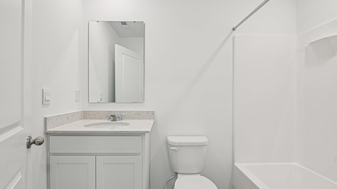 bathroom with shower and tub combo