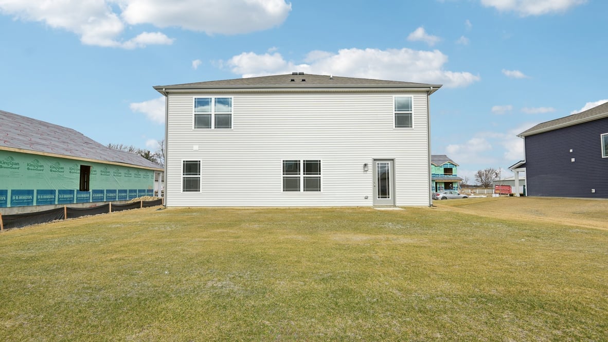 rear exterior view of the home