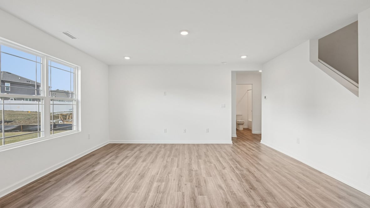 great room with large windows