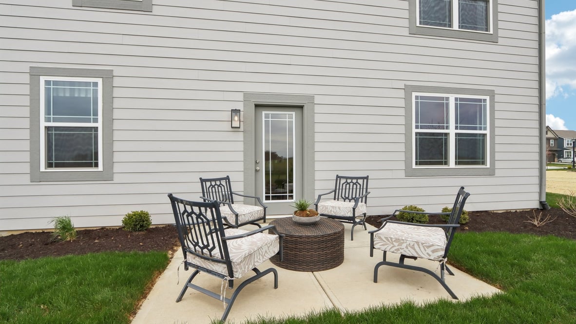 Exterior back open patio