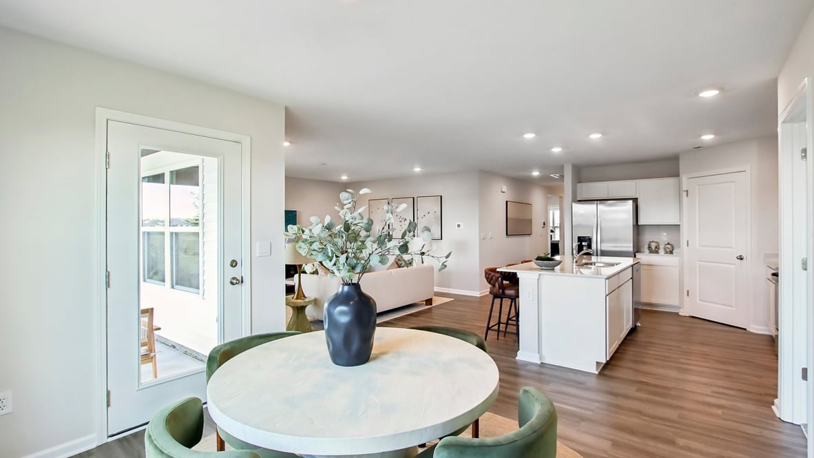 dining room and kitchen