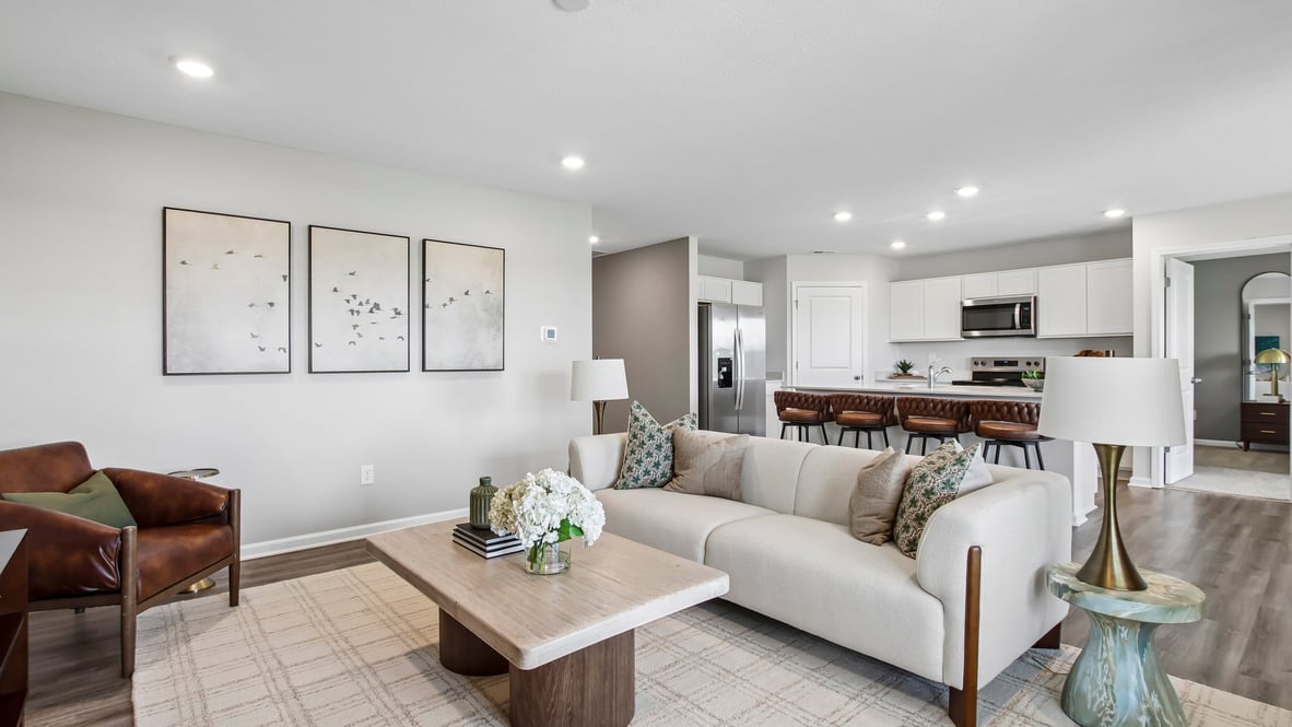 great room and kitchen