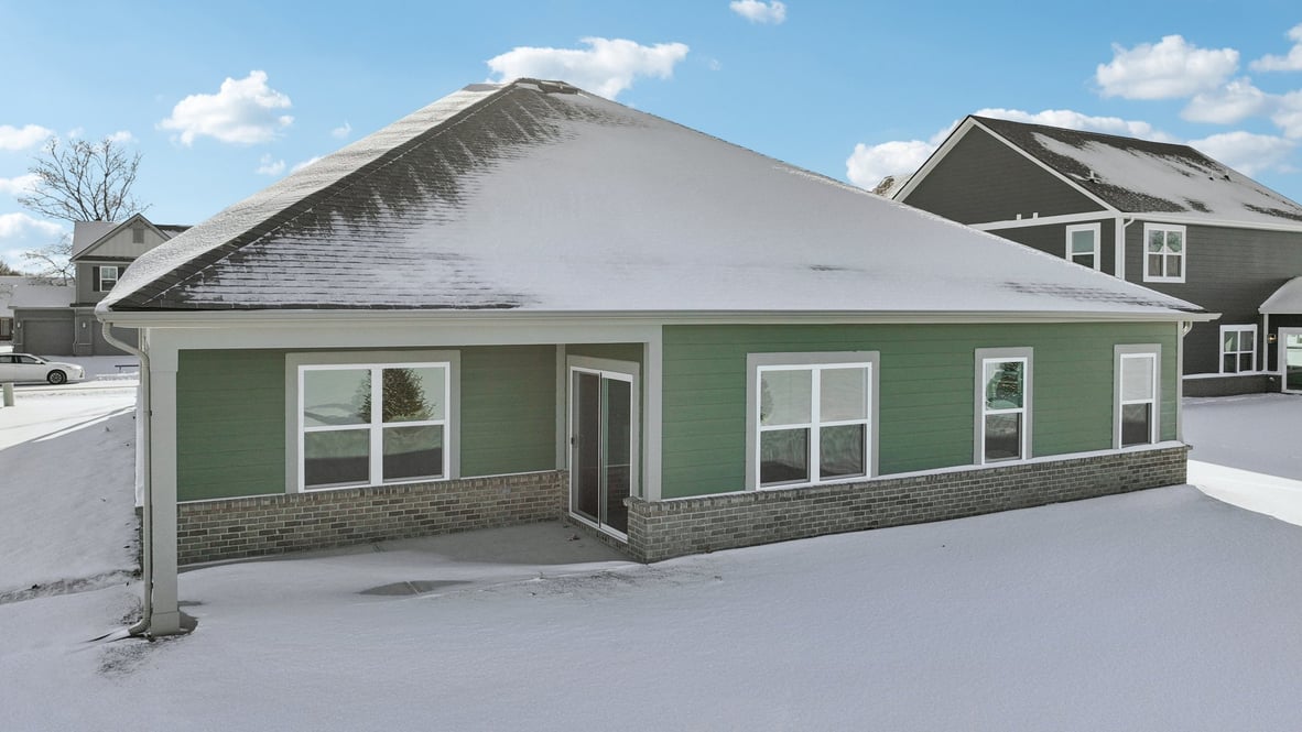 rear exterior view of the home