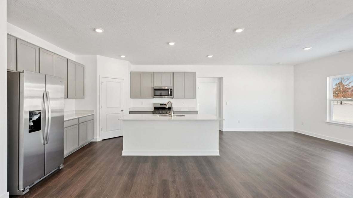kitchen with bar seating