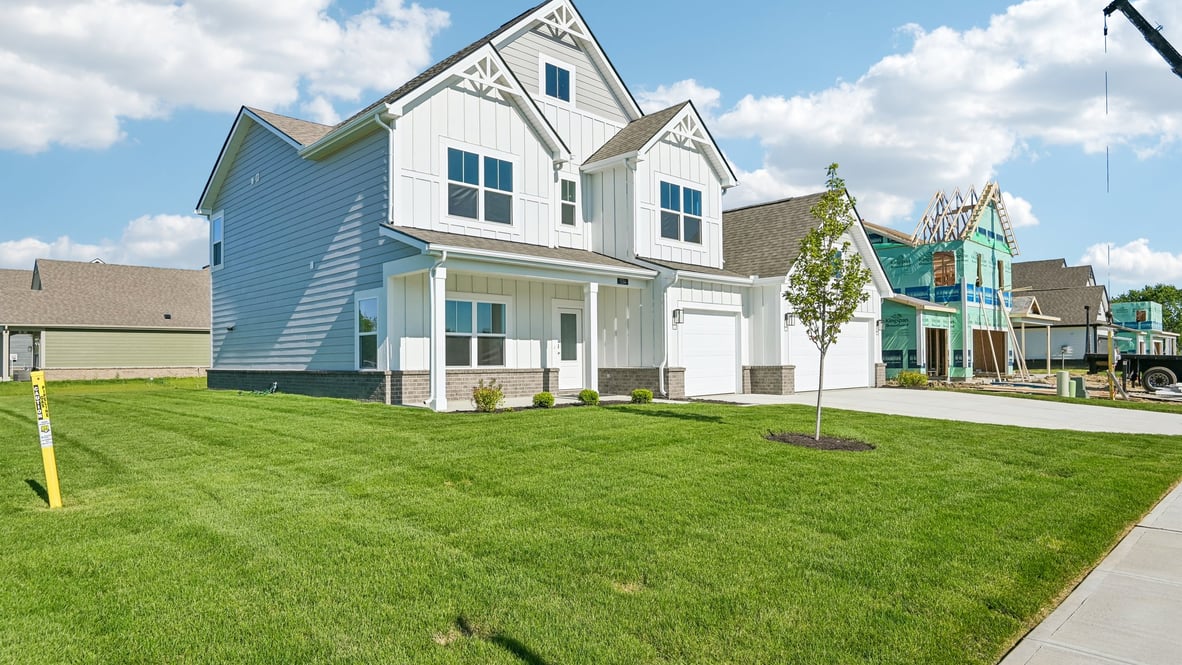 exterior elevation 2 story home