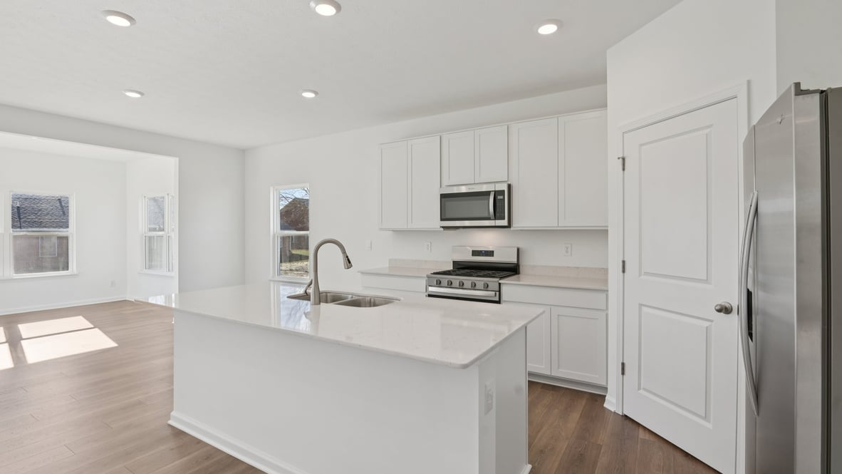 kitchen with bar seating
