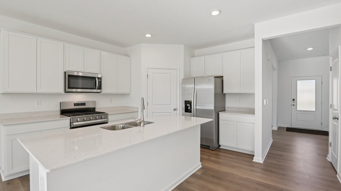 kitchen with large center island