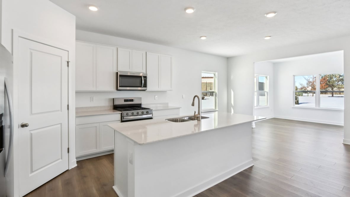 kitchen with bar seating