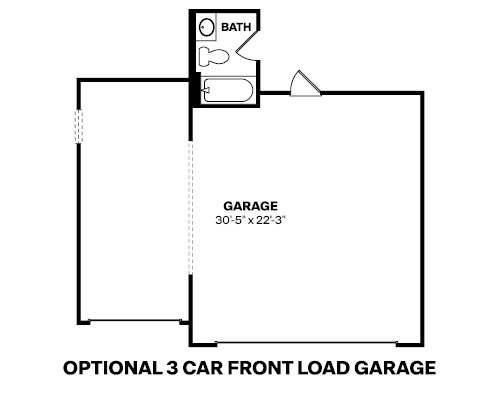 optional third car garage