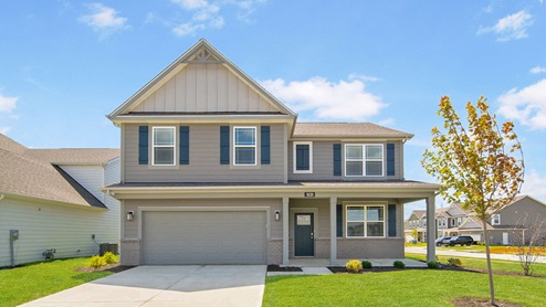 The Henley with brown siding and light brick