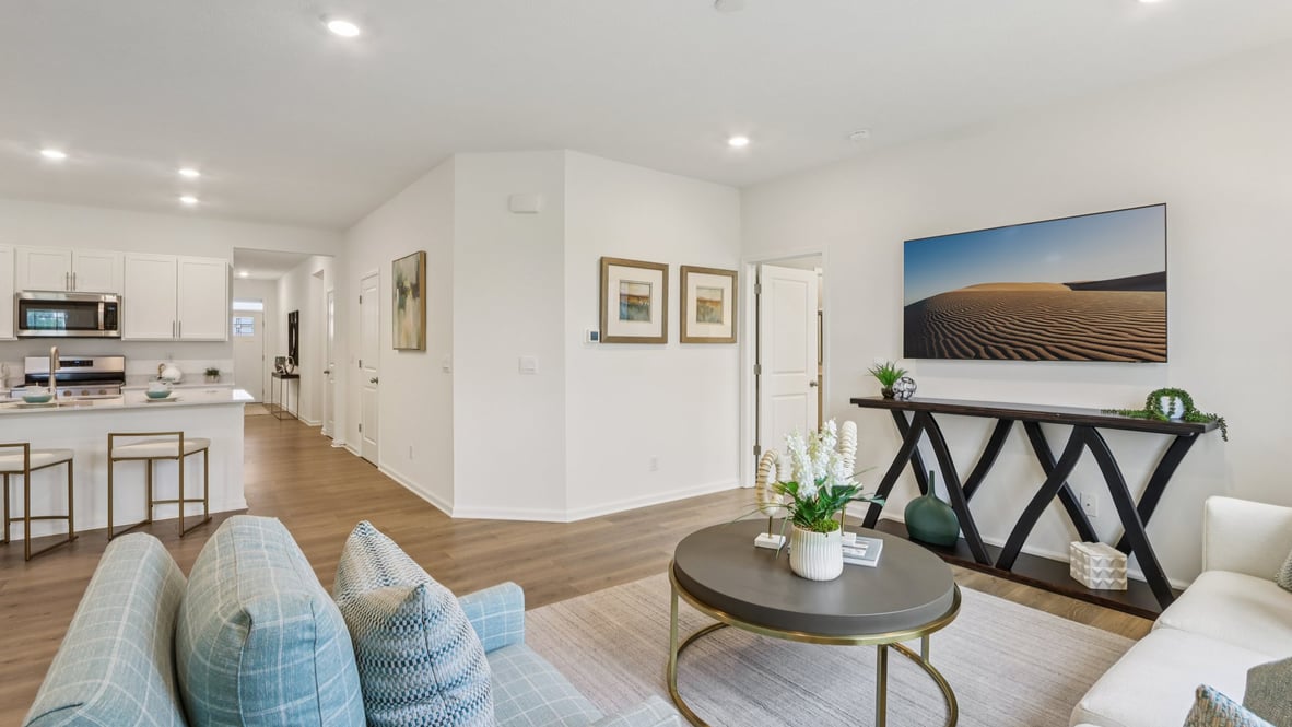 great room with large windows