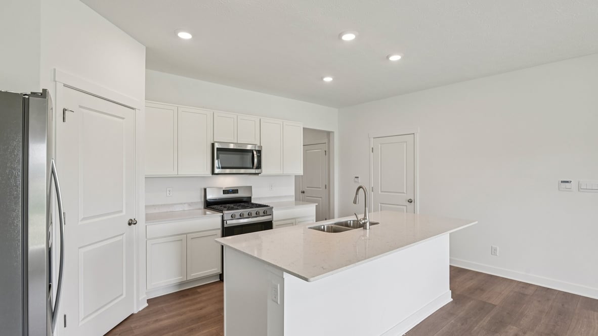 kitchen with large center island