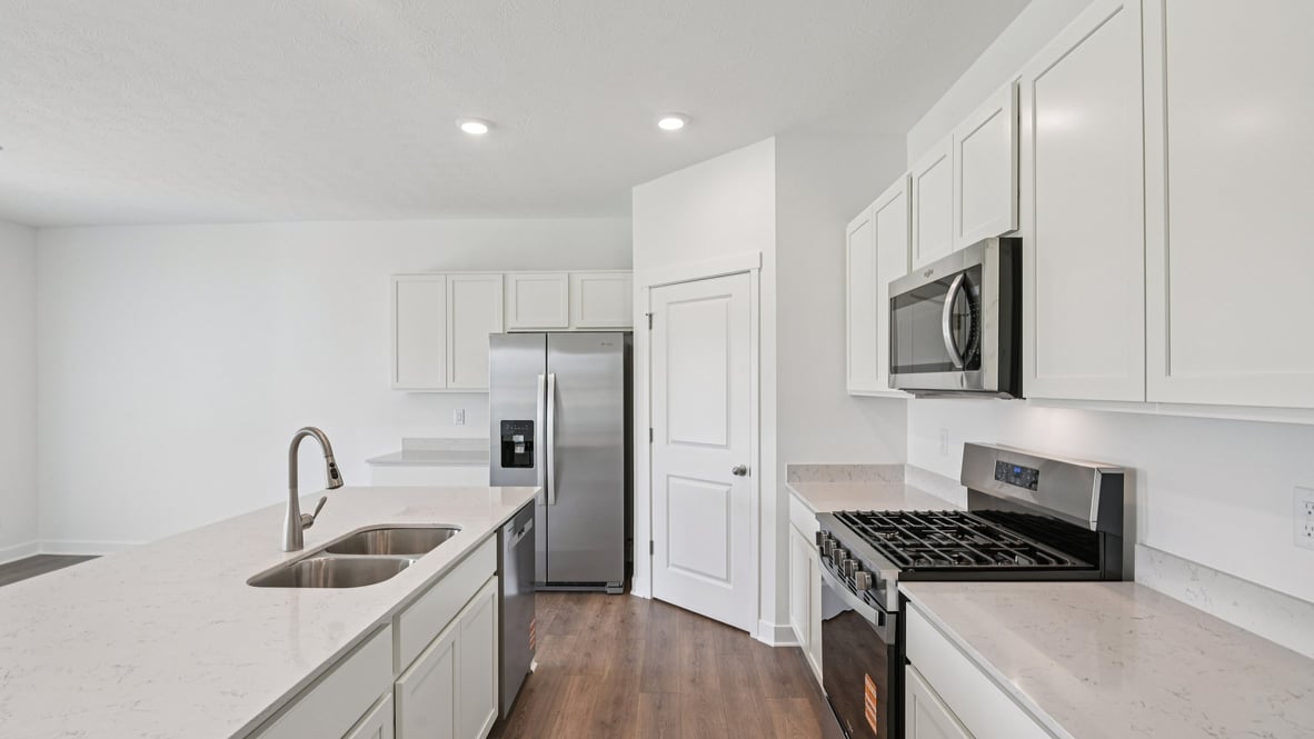kitchen with corner pantry