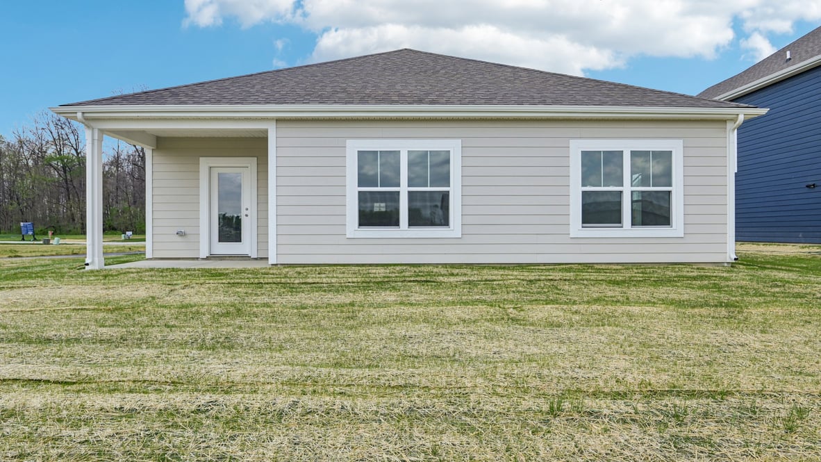 rear exterior view of the home