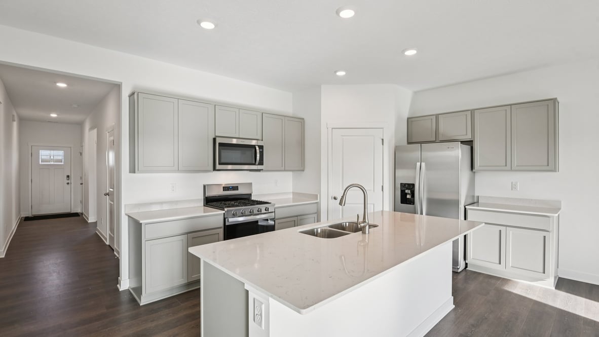 kitchen with bar seating