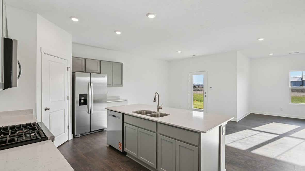 kitchen with large center island