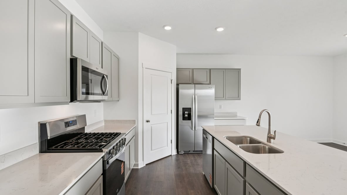 kitchen with corner pantry