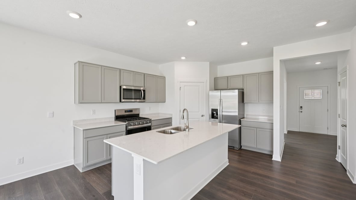 kitchen with large center island