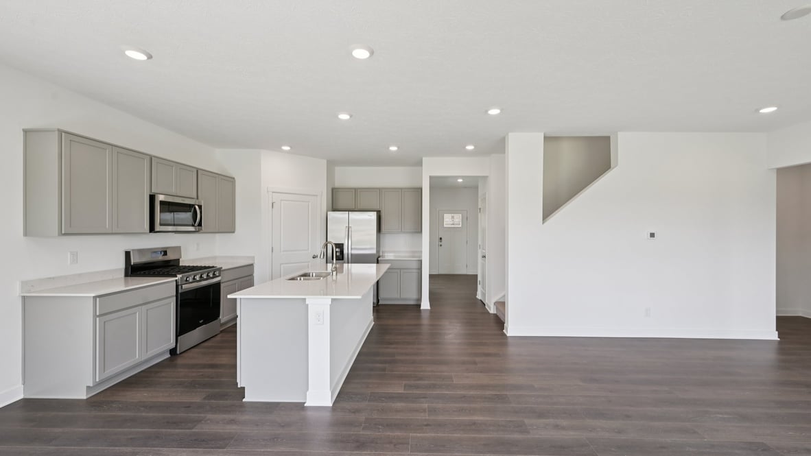 kitchen with open concept