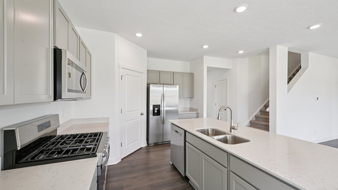 kitchen with corner pantry