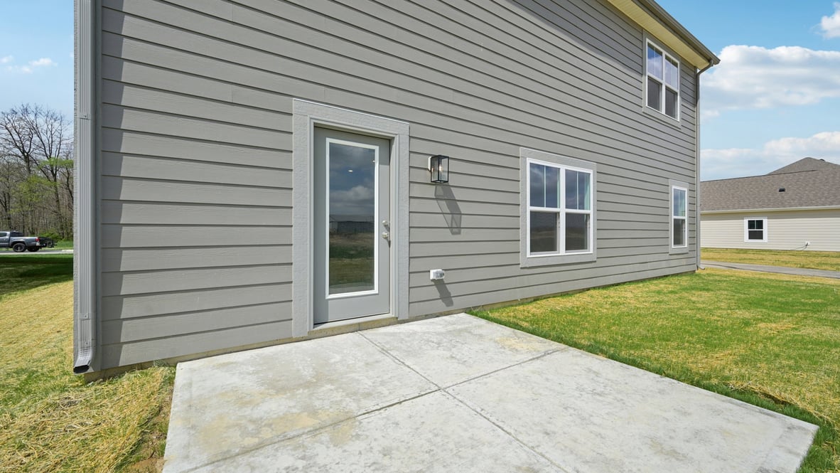 patio on the back of the home